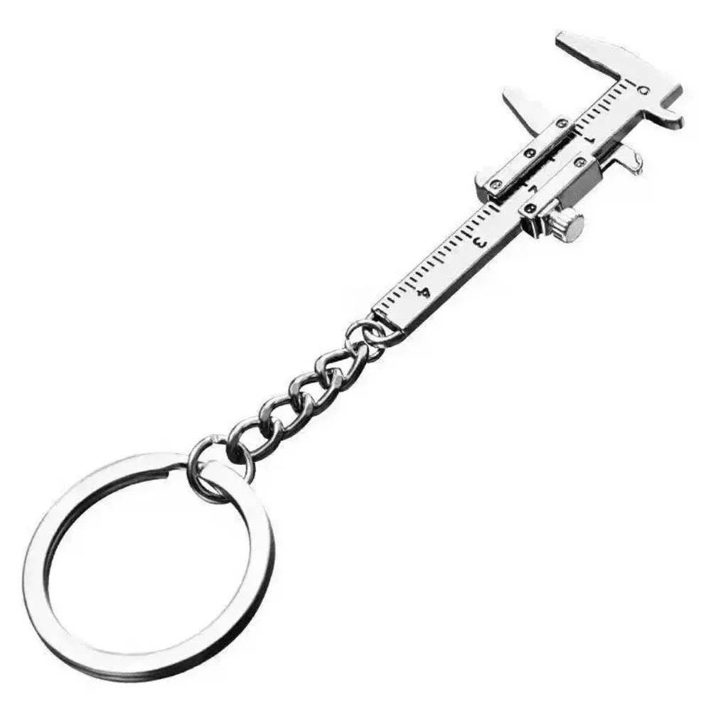 Vernier Caliper Gauge 0-40mm Key Chain Keychain Tool Engineering Novelty Silver‎